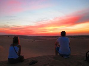 Sunrise at the sand dunes