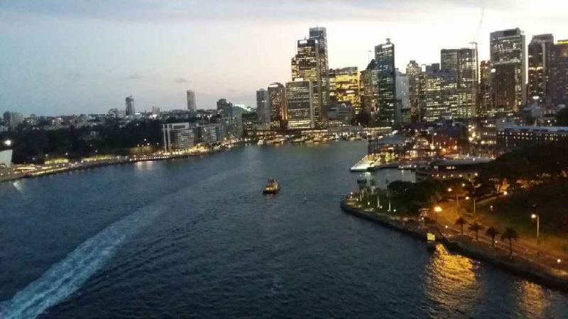 Sydney by night from Harbour Bridge