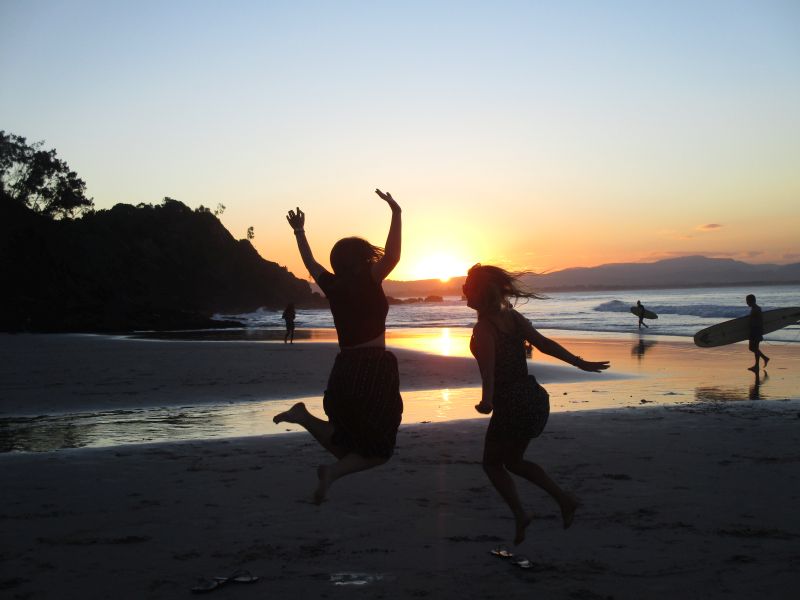 These guys too excited about the Bryon sunset..