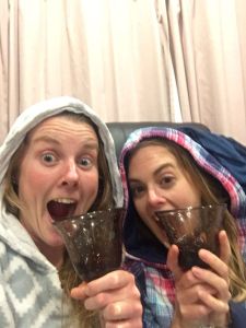 PJ's and wine