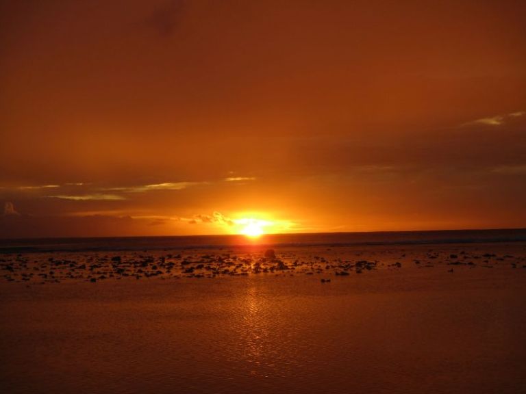 Sunset in the Cook Islands